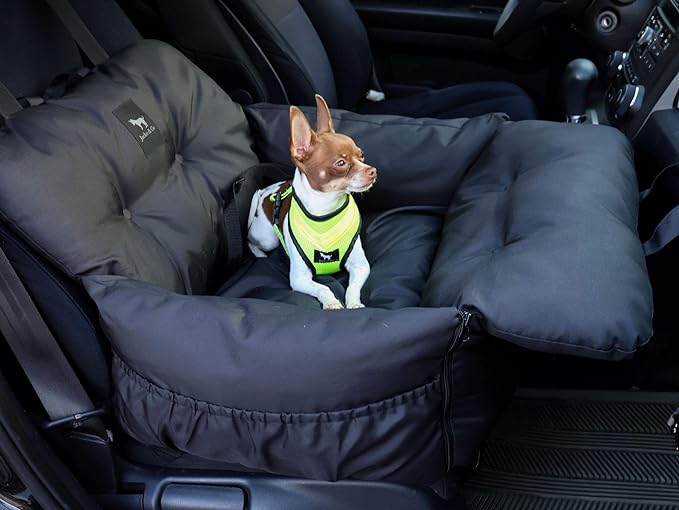 Dog car seat cushioned cover for comfort and safety for your pet