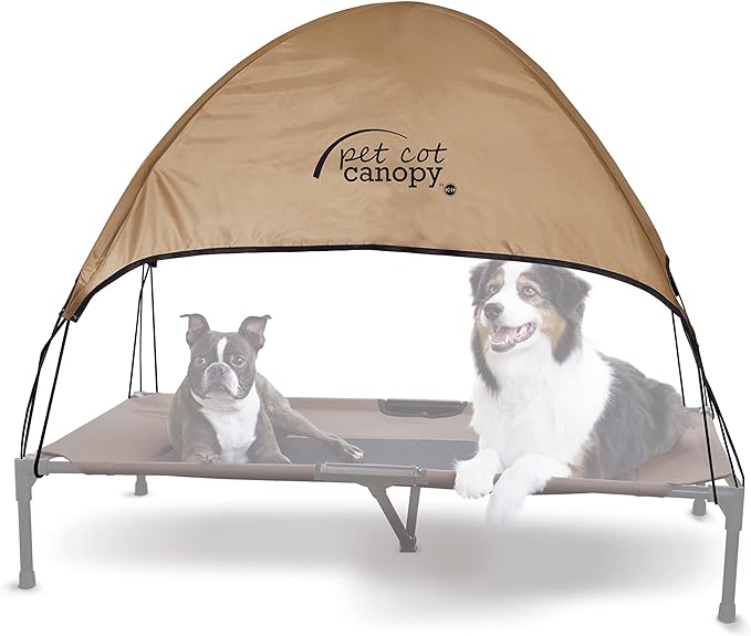 Dog lounge canopy for hot days outside in summer