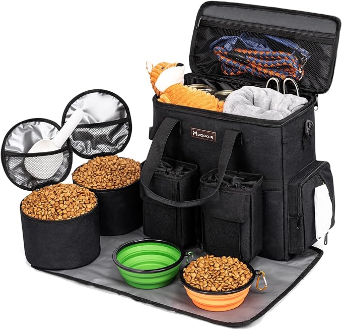 Pet travel carry-all bag for food, toys, accessories, etc.